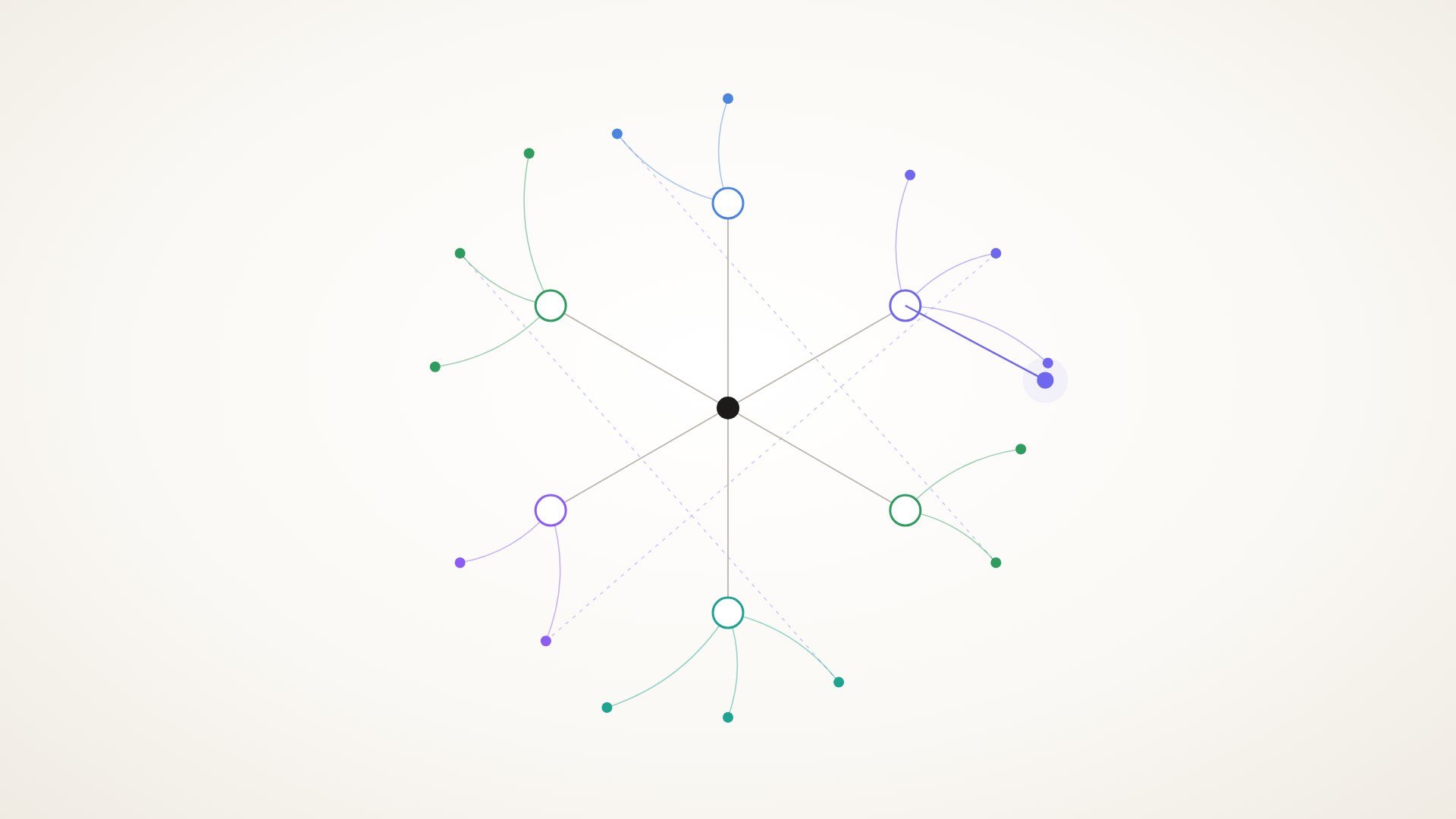 Notes joined by soft lines into one web